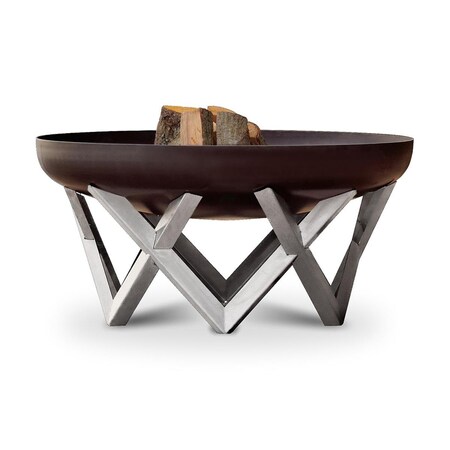 Greengrass 0.126 in. Vingis Stainless Steel Wood Burning Fire Pit GR2558029